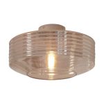 It's about RoMi Plafondlamp Verona Glas Bruin | Geschikt voor 1x E27 