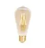 WiZ Smart LED E27 Edison Filament Amber 6.5W 720lm - 820-845 Afstembaar Wit | Dimbaar - Vervangt 50W