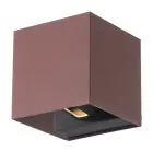 D'Lite Wandlamp Nova Aluminium Rust Up & Down 4.9W 480lm - 830 Warm Wit | IP54 - Verstelbare Gradenbundel