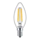 Voordeelpak 10x Philips Corepro LED Kaars E14 Filament Helder 6.5W 806lm - 827 Zeer Warm Wit | Vervangt 60W
